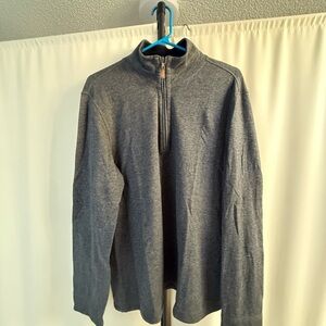 Men's Gray Half-Zip Sweater